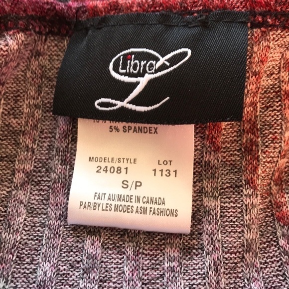 LIBRA chevron print ribbed button front long cardigan Small - Picture 7 of 10